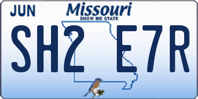 MO license plate SH2E7R