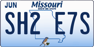 MO license plate SH2E7S