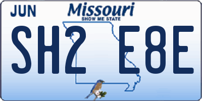 MO license plate SH2E8E