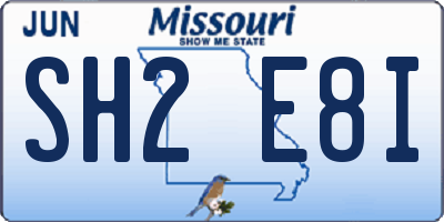 MO license plate SH2E8I