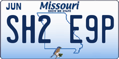 MO license plate SH2E9P