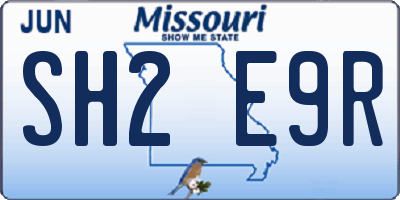 MO license plate SH2E9R