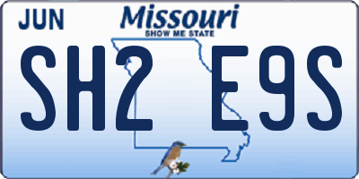 MO license plate SH2E9S