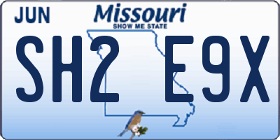 MO license plate SH2E9X