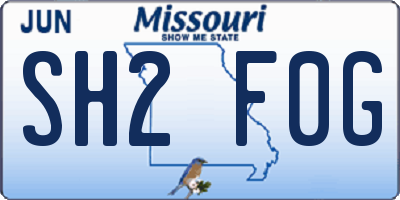 MO license plate SH2F0G