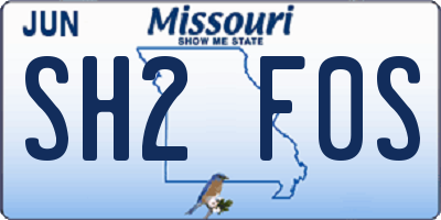 MO license plate SH2F0S