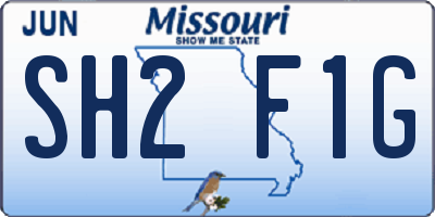 MO license plate SH2F1G