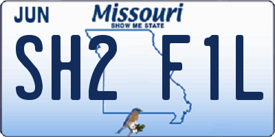 MO license plate SH2F1L