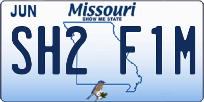 MO license plate SH2F1M
