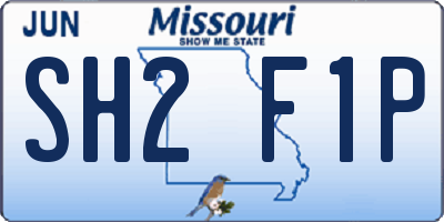 MO license plate SH2F1P