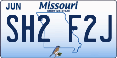 MO license plate SH2F2J