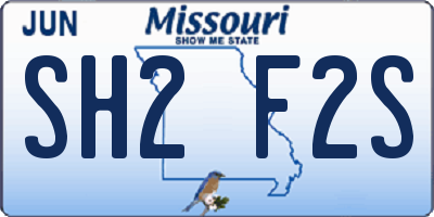MO license plate SH2F2S