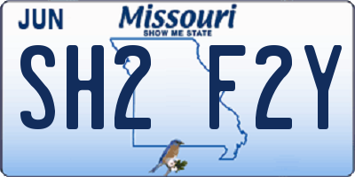 MO license plate SH2F2Y