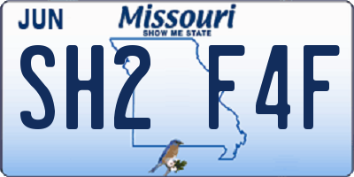 MO license plate SH2F4F