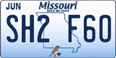 MO license plate SH2F6O