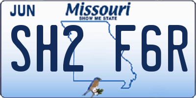 MO license plate SH2F6R
