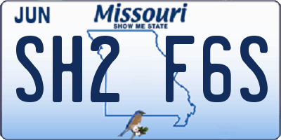MO license plate SH2F6S