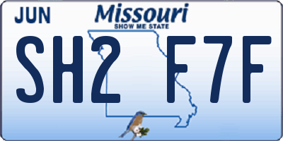 MO license plate SH2F7F