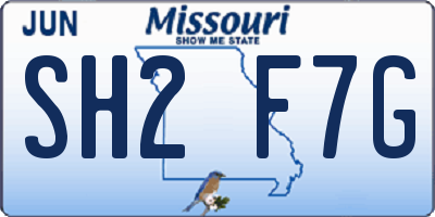 MO license plate SH2F7G