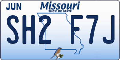 MO license plate SH2F7J