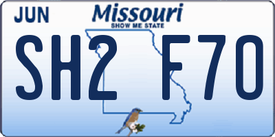 MO license plate SH2F7O