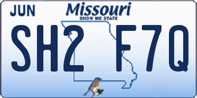MO license plate SH2F7Q