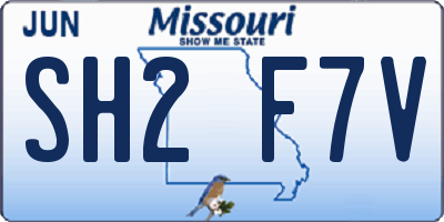 MO license plate SH2F7V