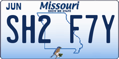 MO license plate SH2F7Y