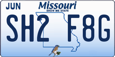 MO license plate SH2F8G