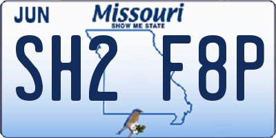 MO license plate SH2F8P