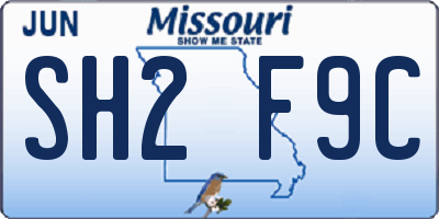 MO license plate SH2F9C