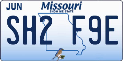 MO license plate SH2F9E