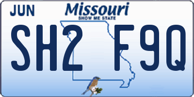 MO license plate SH2F9Q