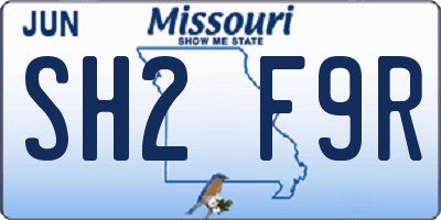 MO license plate SH2F9R
