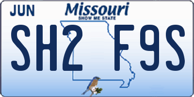 MO license plate SH2F9S