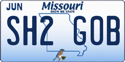 MO license plate SH2G0B