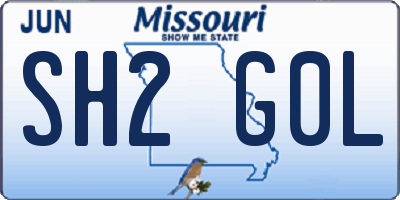 MO license plate SH2G0L