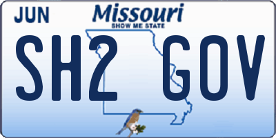 MO license plate SH2G0V