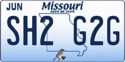 MO license plate SH2G2G