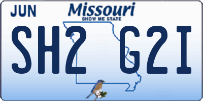 MO license plate SH2G2I