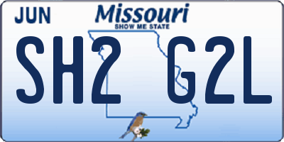 MO license plate SH2G2L