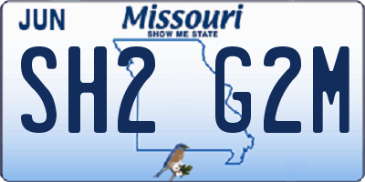 MO license plate SH2G2M
