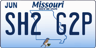 MO license plate SH2G2P
