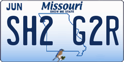 MO license plate SH2G2R