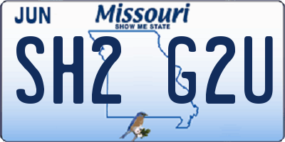 MO license plate SH2G2U