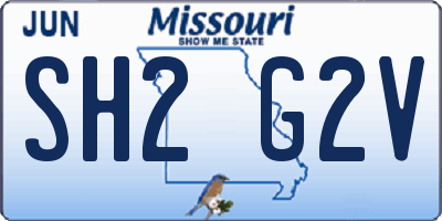 MO license plate SH2G2V