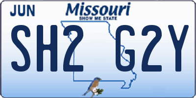 MO license plate SH2G2Y