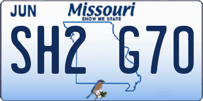 MO license plate SH2G7O