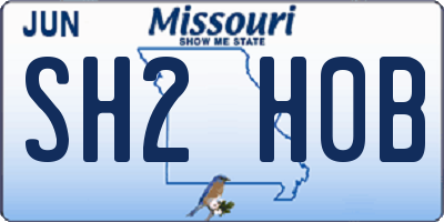 MO license plate SH2H0B