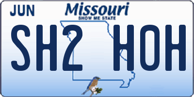 MO license plate SH2H0H